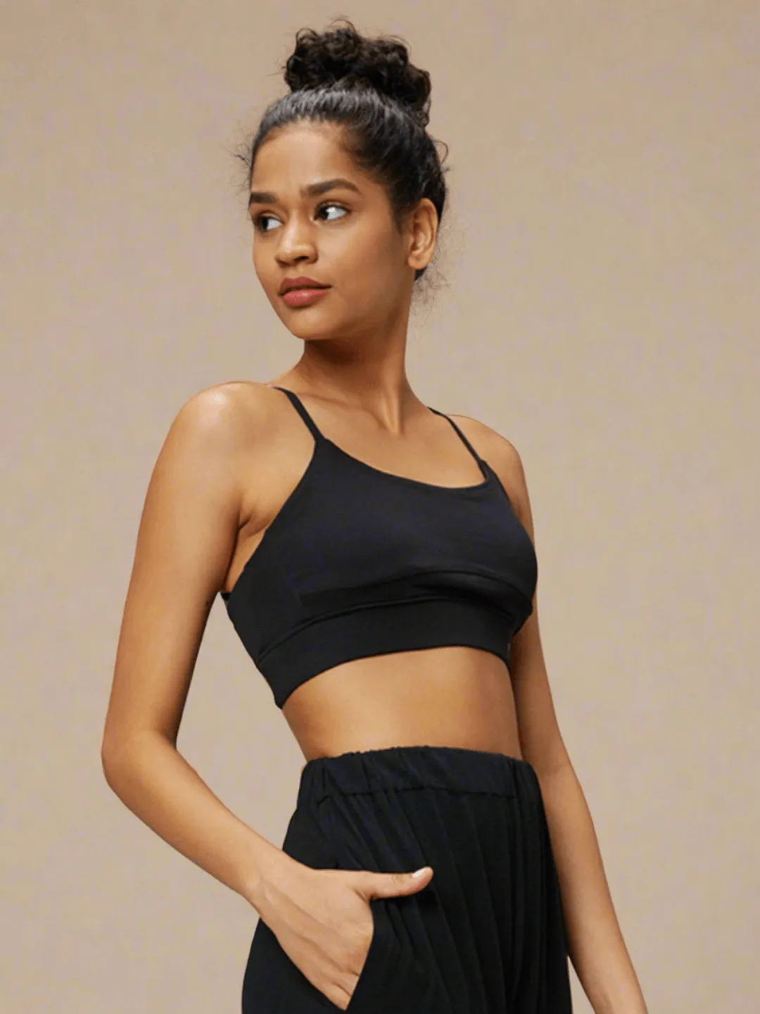 Crossback Luxe Bralette Black