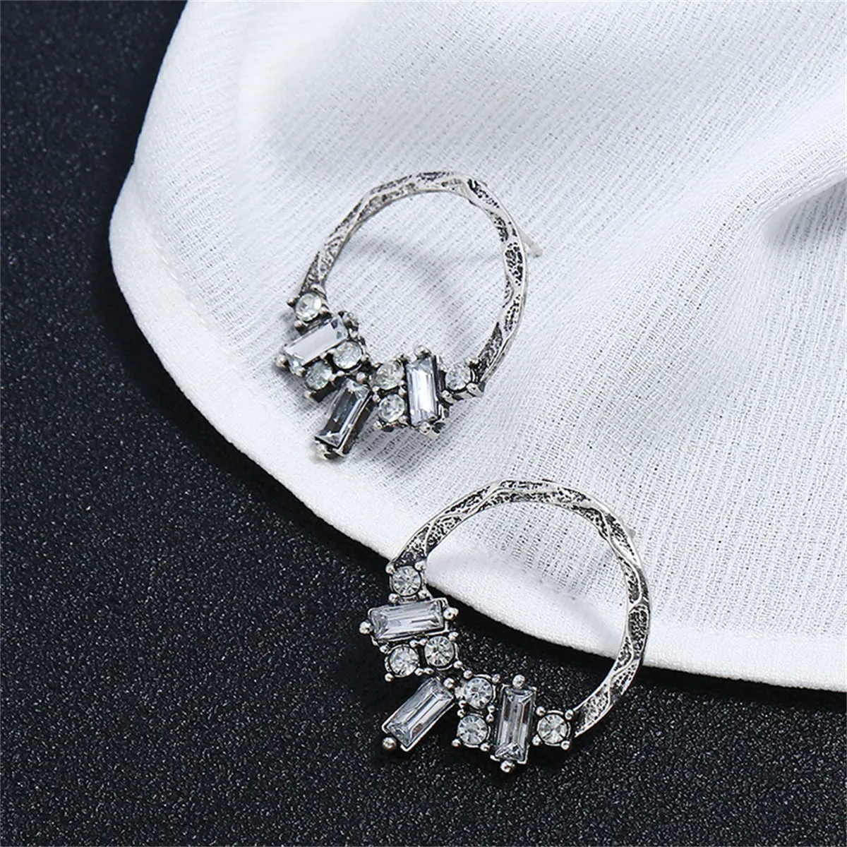 Crystal & Cubic Zirconia Silver-Plated Drop Earrings