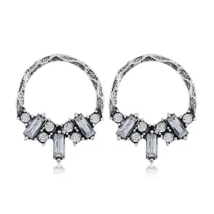 Crystal & Cubic Zirconia Silver-Plated Drop Earrings