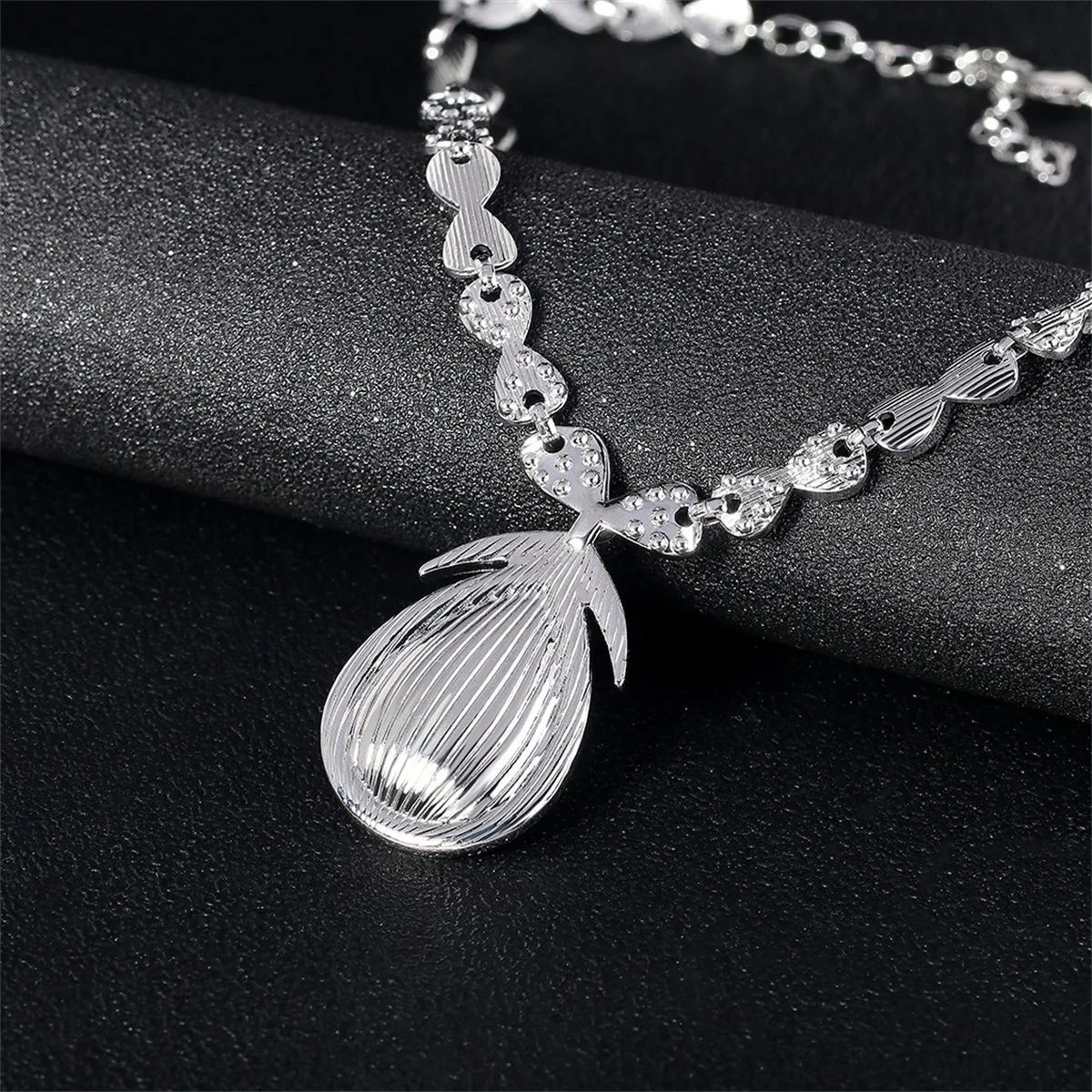 Crystal & Cubic Zirconia Silver-Plated Pendant Necklace & Drop Earrings
