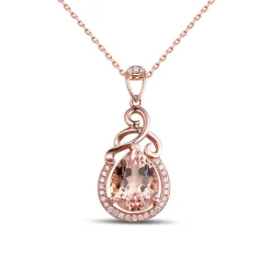 Cubic Zirconia & Crystal Teardrop Pendant Necklace