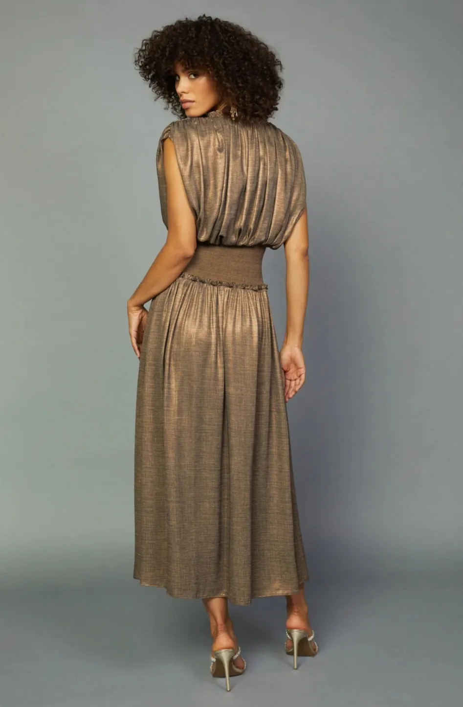 Current Air Bronze Goddess Dress
