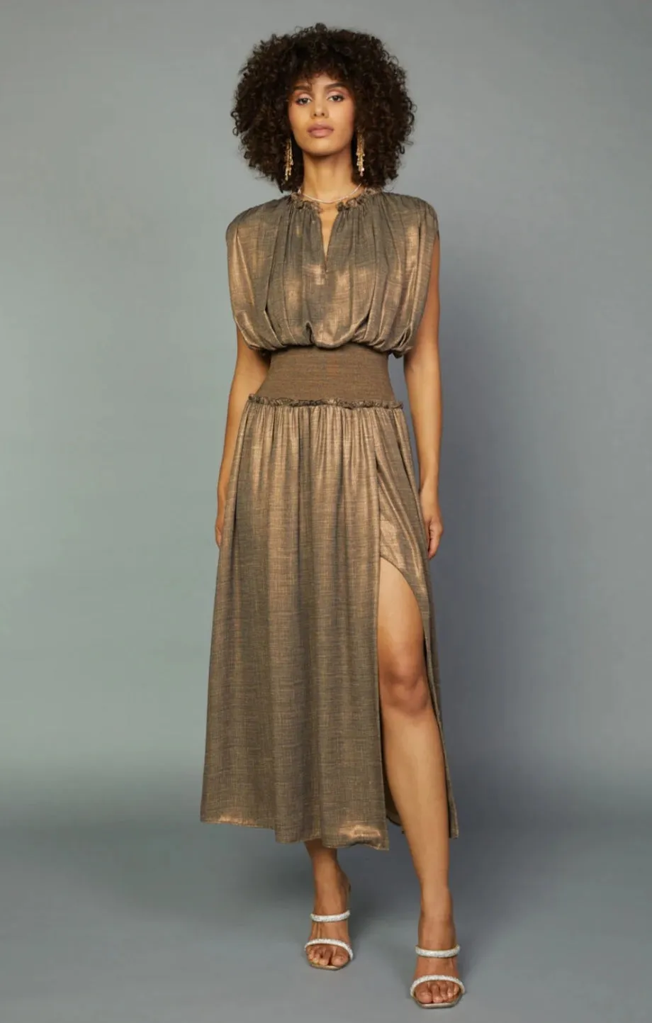 Current Air Bronze Goddess Dress