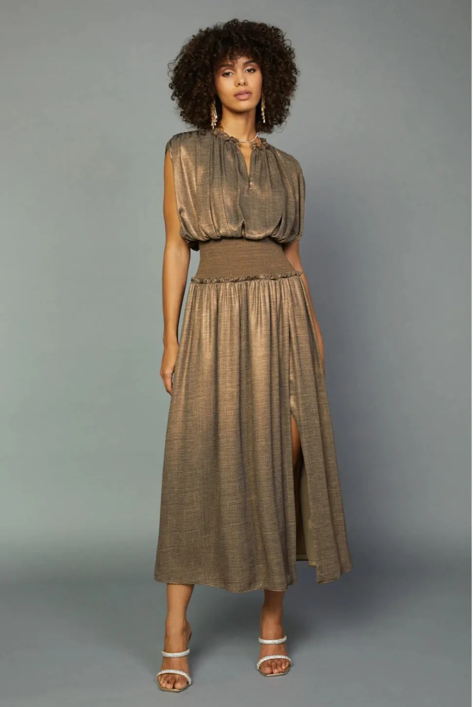 Current Air Bronze Goddess Dress
