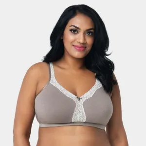 Curvy Couture Women's Cotton Luxe Wire Free Bra