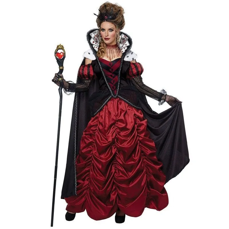 Dark Queen Of Hearts Deluxe Women's Storybook Costume