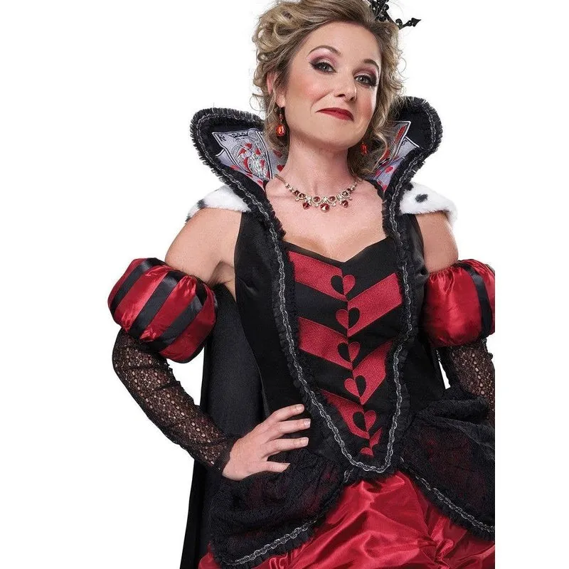 Dark Queen Of Hearts Deluxe Women's Storybook Costume