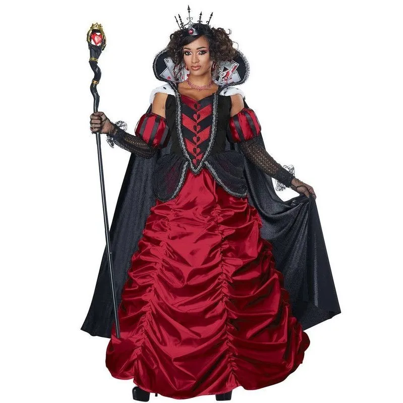 Dark Queen Of Hearts Deluxe Women's Storybook Costume