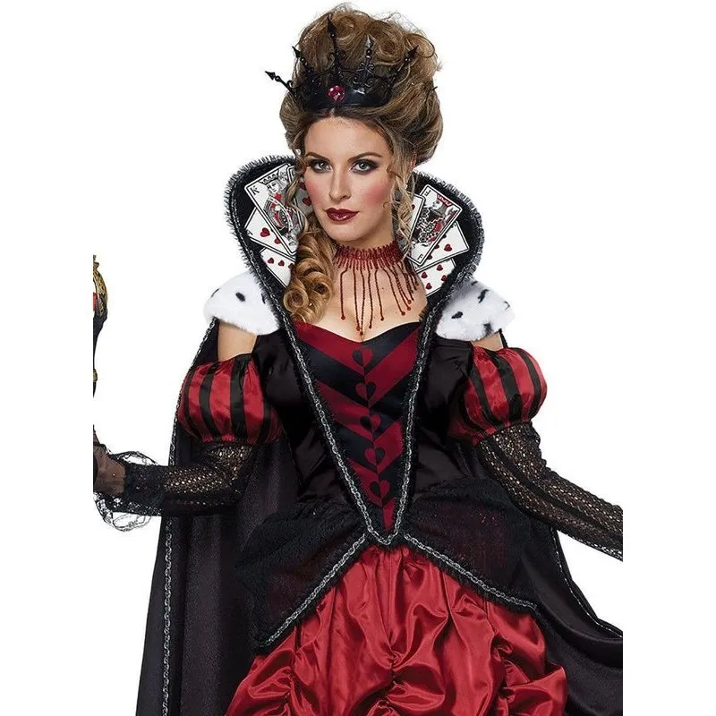 Dark Queen Of Hearts Deluxe Women's Storybook Costume