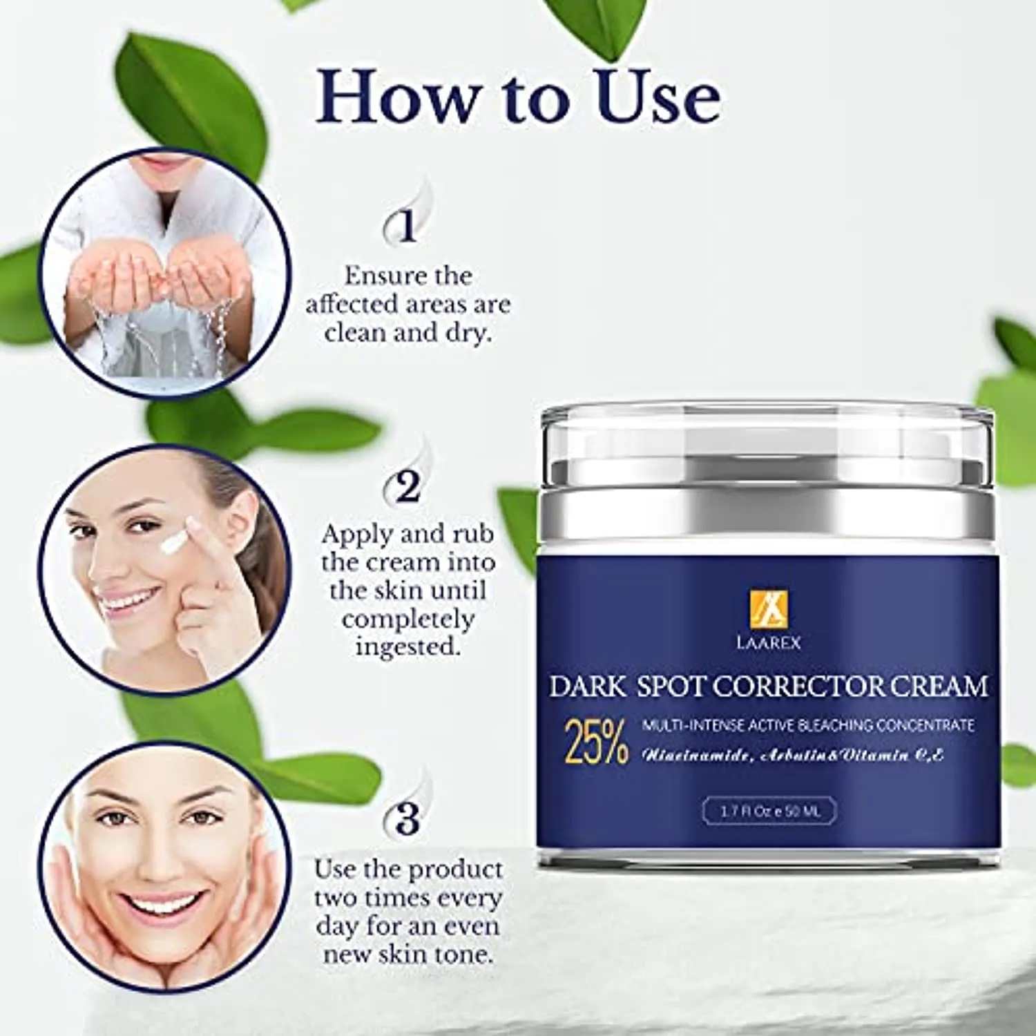 Dark Spot Corrector Remover for Face and body, Dark Spot Cream with Quick Results for Knees, Elbows, Underarms, and Thighs,Skin Nourishing Age Spot Remover Women Men