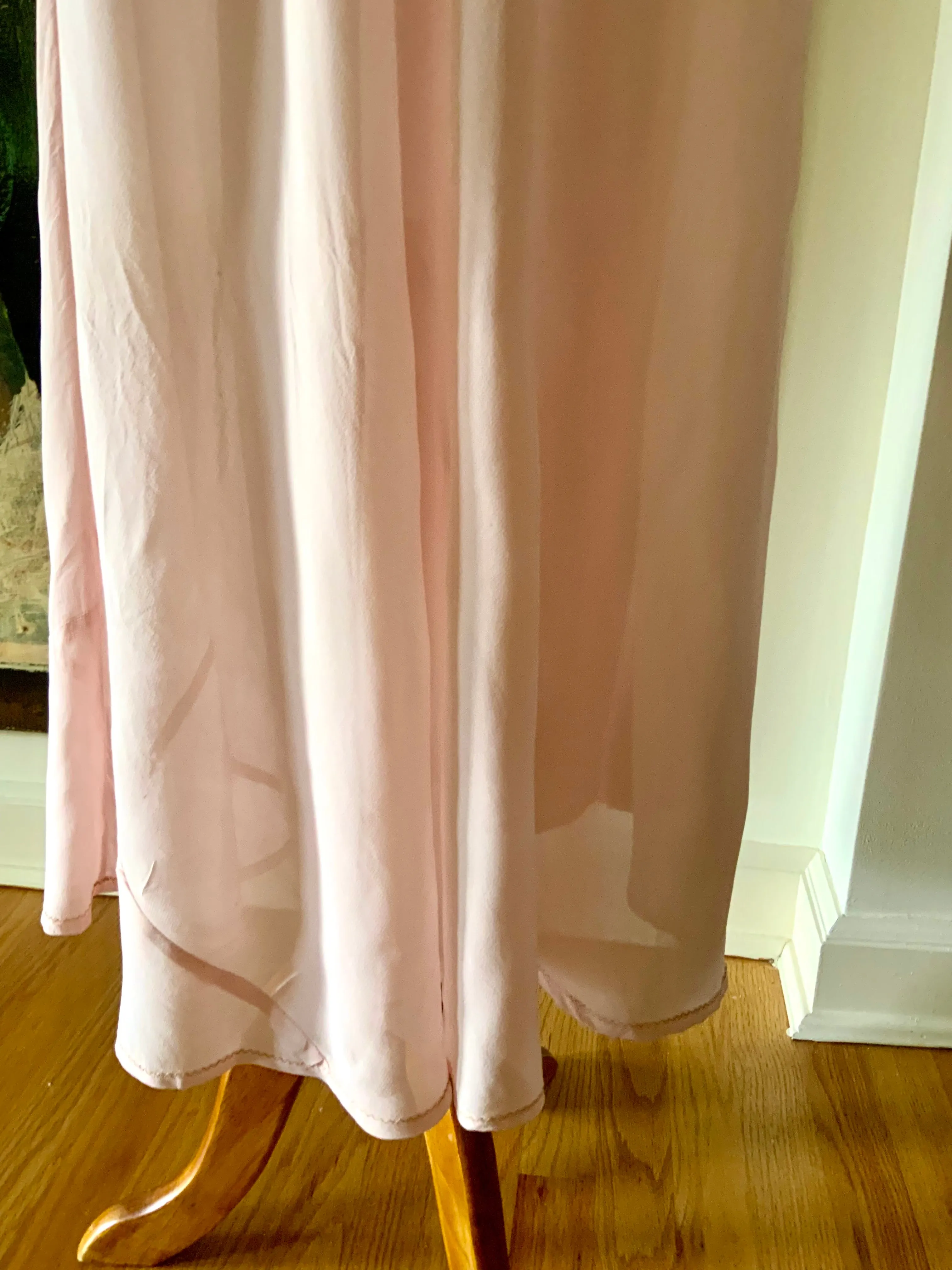 Deep V Neck Chiffon Dress - 50s