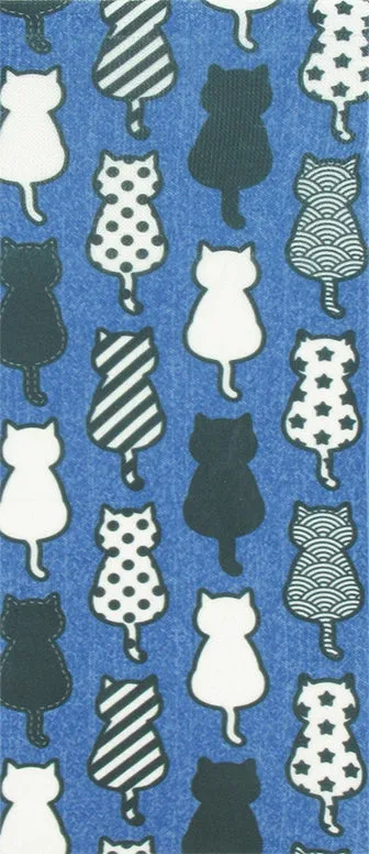 Denim Kitty Knee Highs