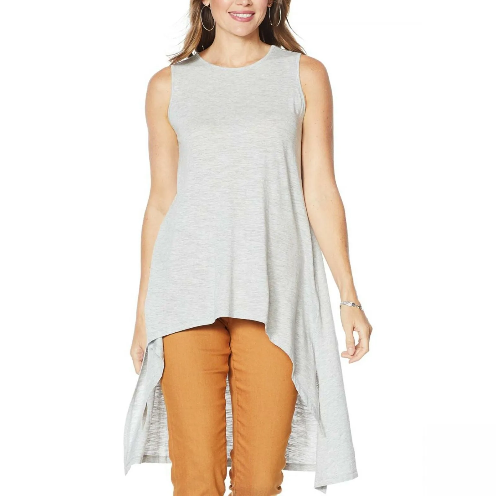 DG2 by Diane Gilman Women's Dramatic Hi-Low Tunic Top