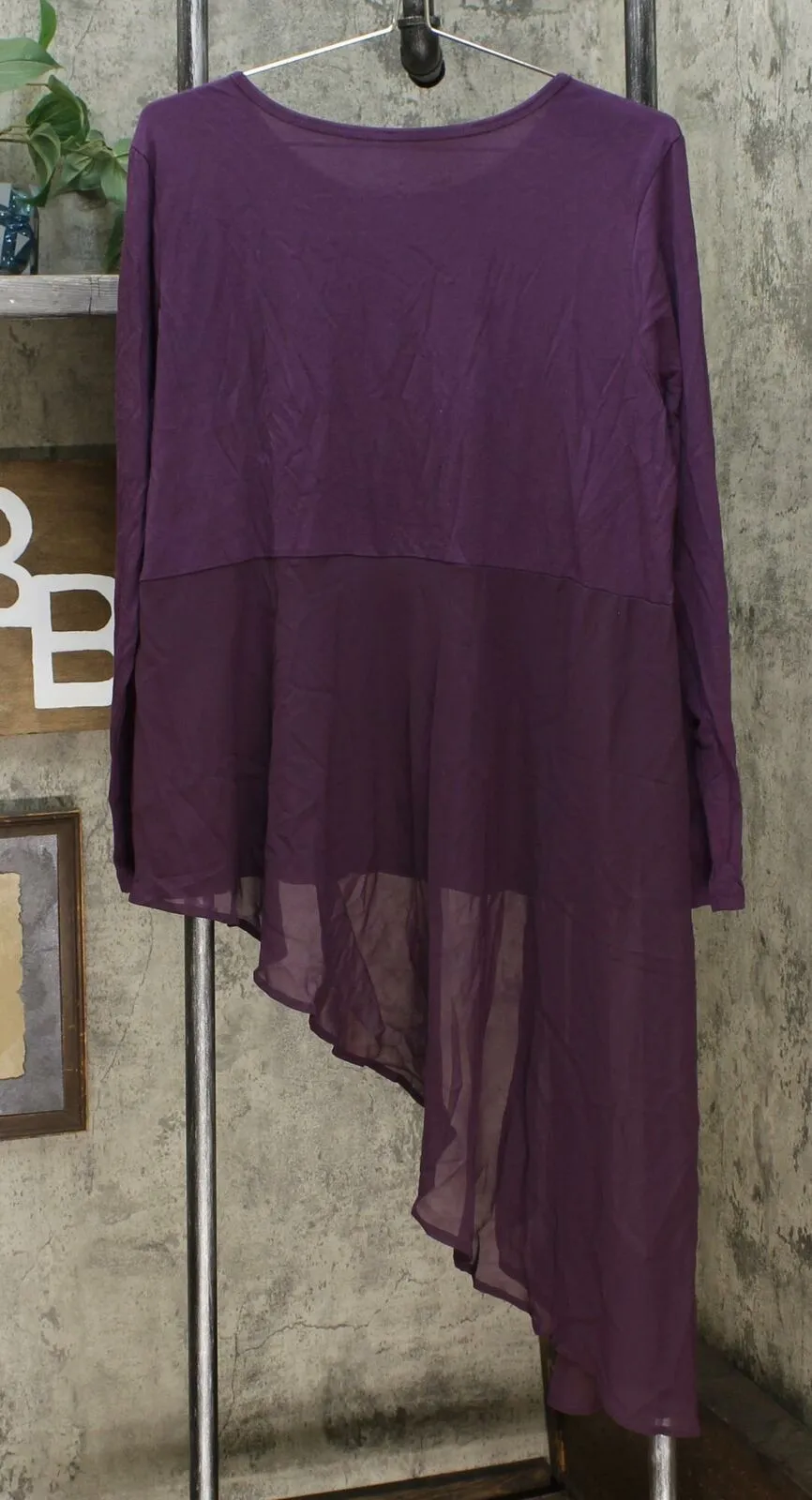 DG2 by Diane Gilman Women's Dramatic Mixed Media Asymmetric Top