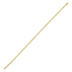 Diamond Bezel Cuban Bracelet 14K