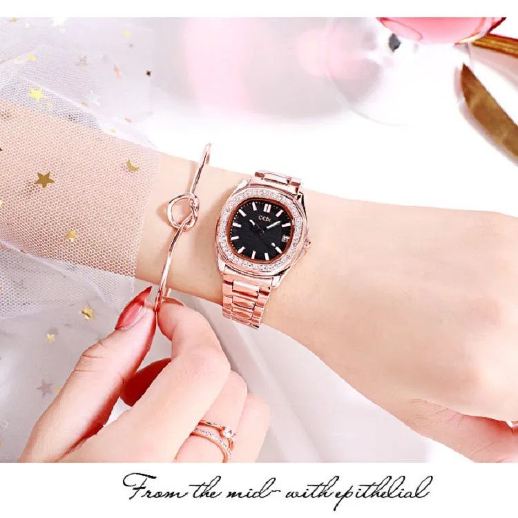 Diamond Dial With Calendar Women's Watch