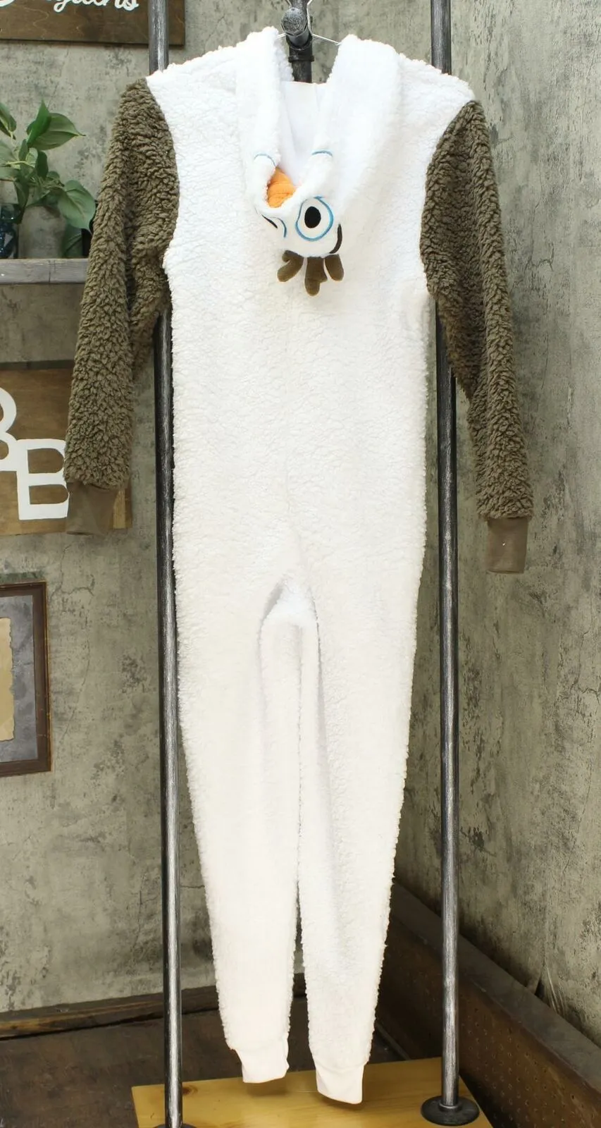 Disney Women's Olaf Pajama Union Suit White XS