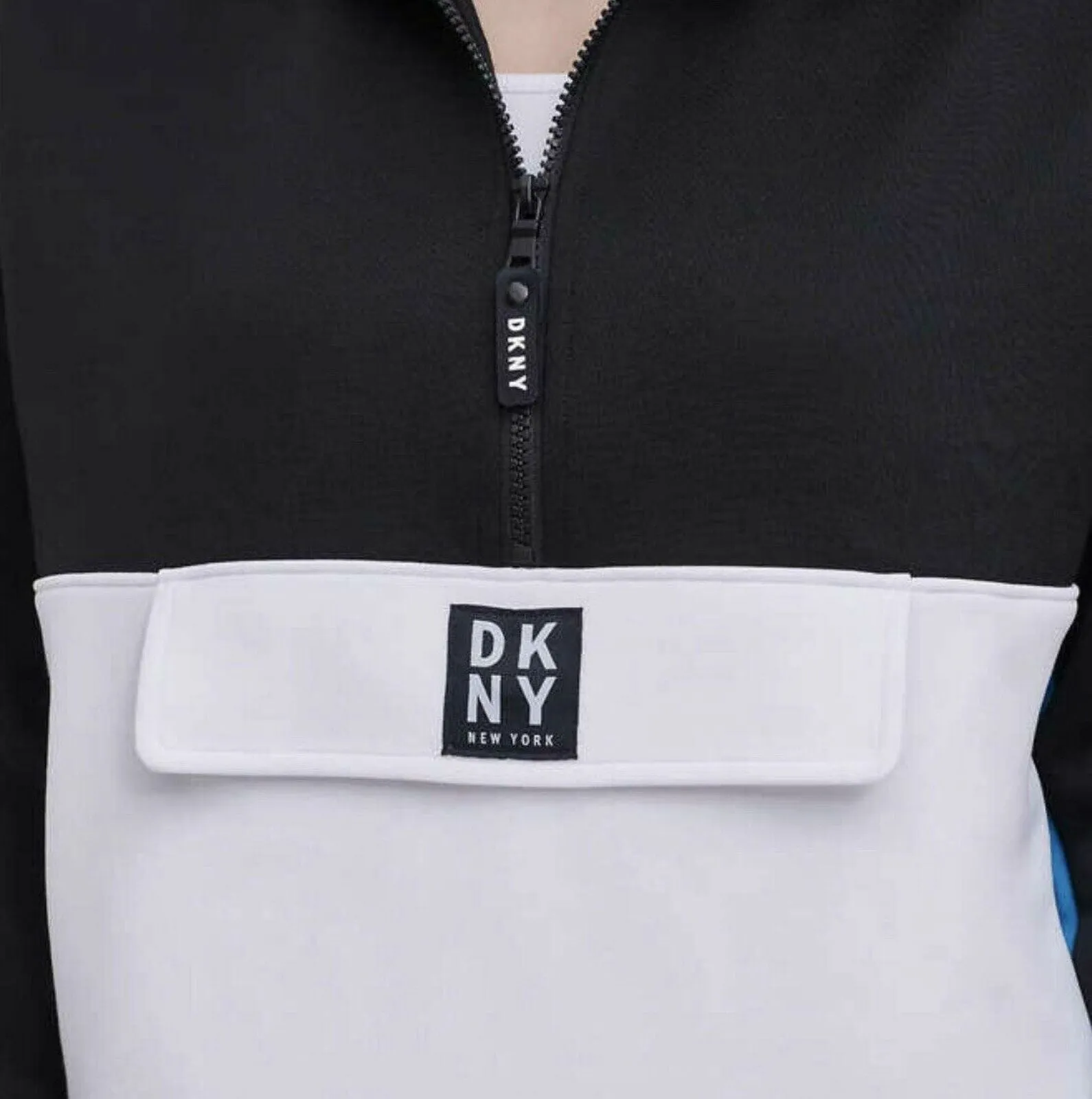 DKNY Sport Women's Colorblock Half Zip Pullover Sweatshirt