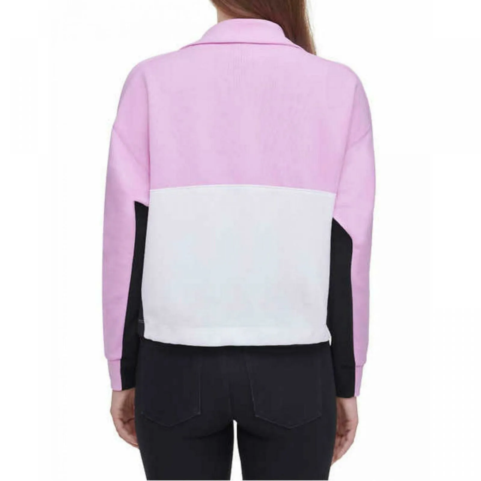 DKNY Sport Women's Colorblock Half Zip Pullover Sweatshirt