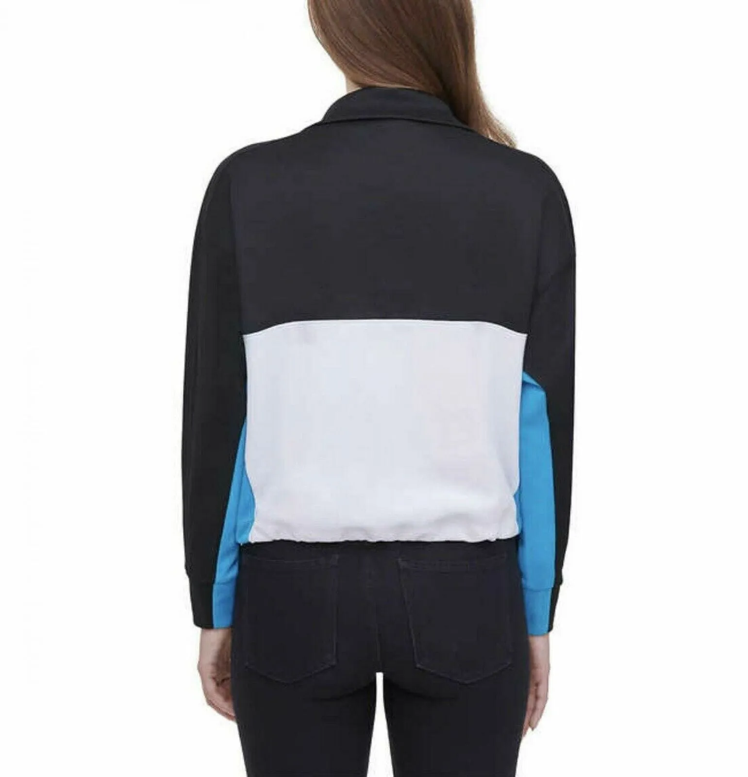 DKNY Sport Women's Colorblock Half Zip Pullover Sweatshirt
