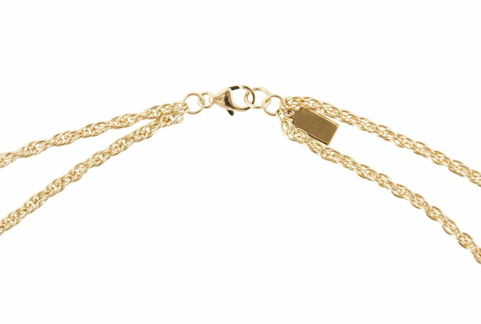 Double Tube - Long Necklace | Gold Plated Brass