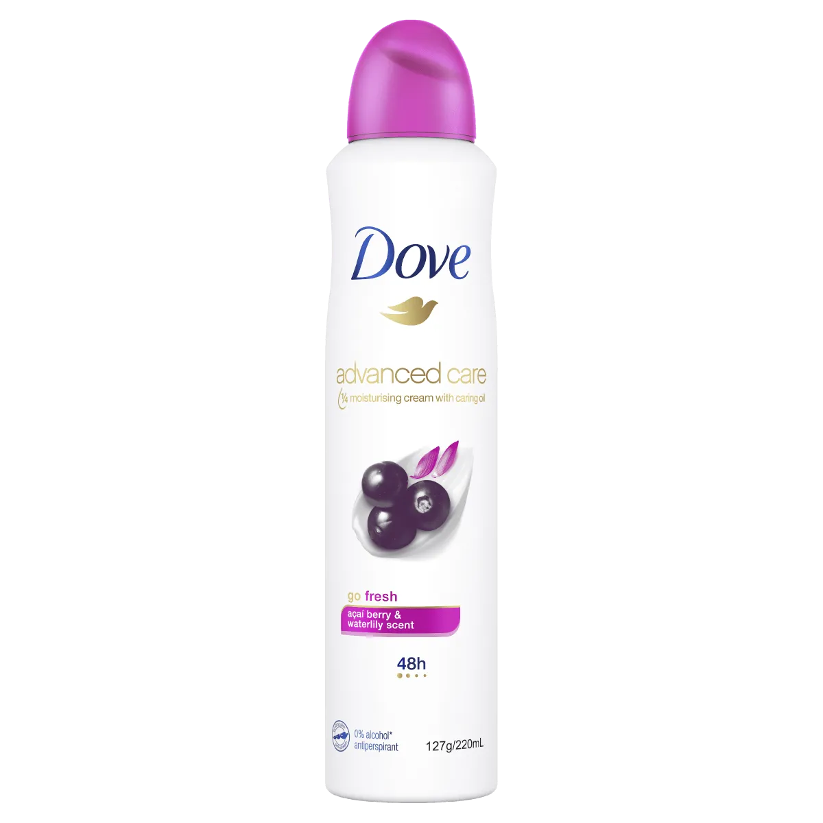Dove Advanced Care Go Fresh Acai Berry & Waterlily Aerosol Deodorant 220mL