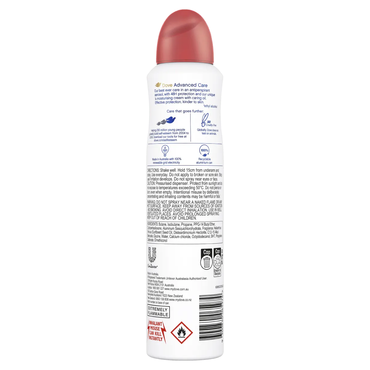 Dove Advanced Care Go Fresh Apple & White Tea Aerosol Deodorant 220mL