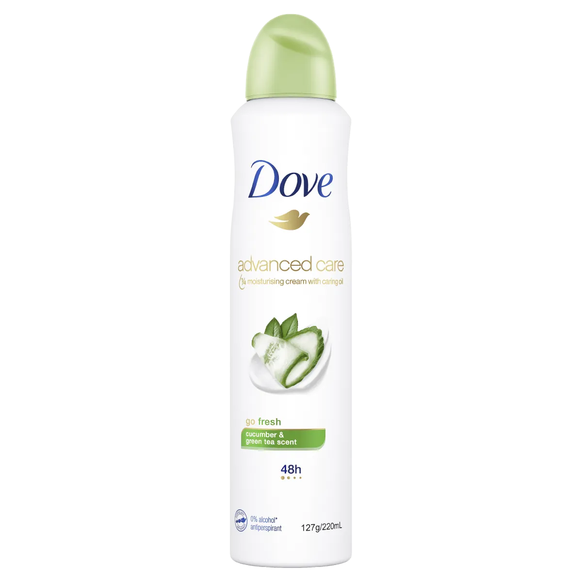 Dove Advanced Care Go Fresh Cucumber & Green Tea Aerosol Deodorant 220mL
