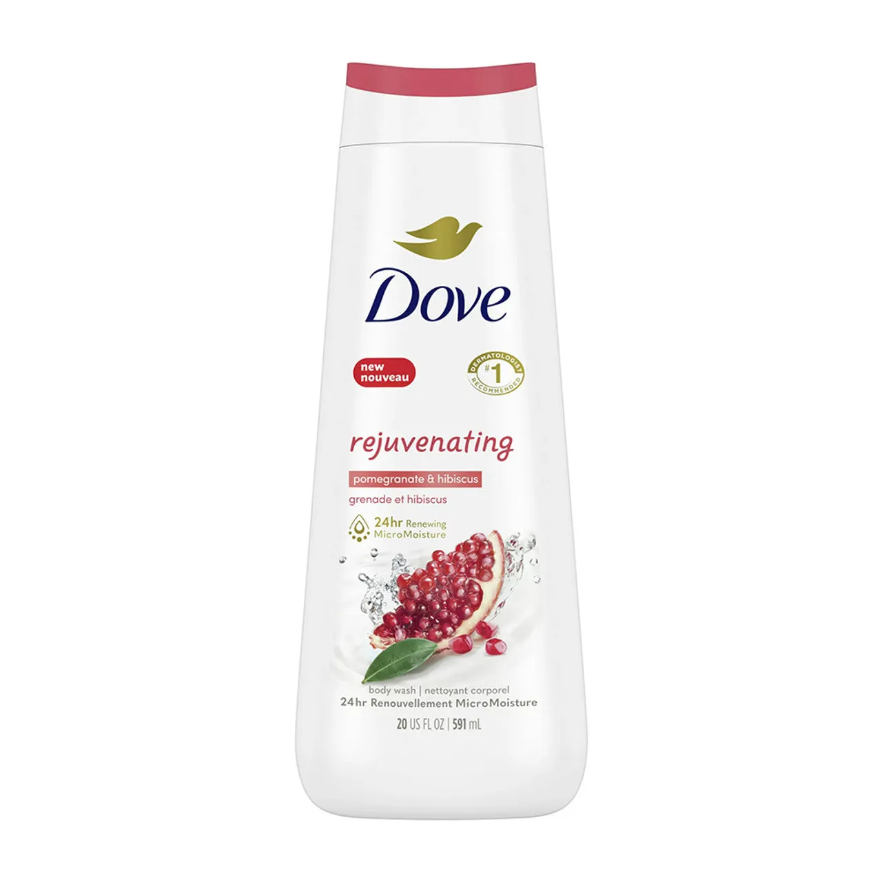 Dove Rejuvenating Body Wash Pomegranate and Hibiscus Tea 24h Moisture 591ML