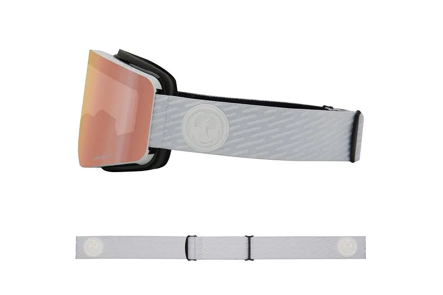 Dragon R1 OTG Snow Goggles Low Bridge Alpina / Lumalens Rose Gold Ion   Lumalens Amber