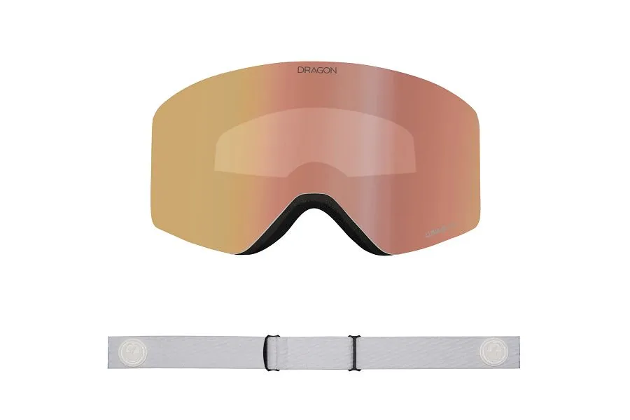 Dragon R1 OTG Snow Goggles Low Bridge Alpina / Lumalens Rose Gold Ion   Lumalens Amber