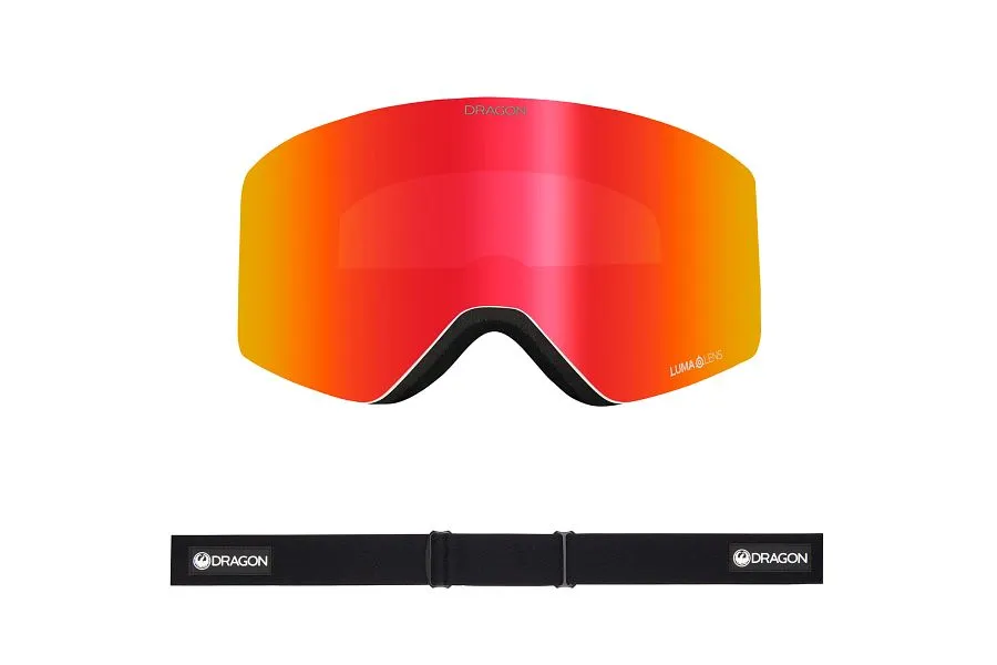 Dragon R1 OTG Snow Goggles Low Bridge Icon Red/ Lumalens Red Ion   Lumalens Light Rose