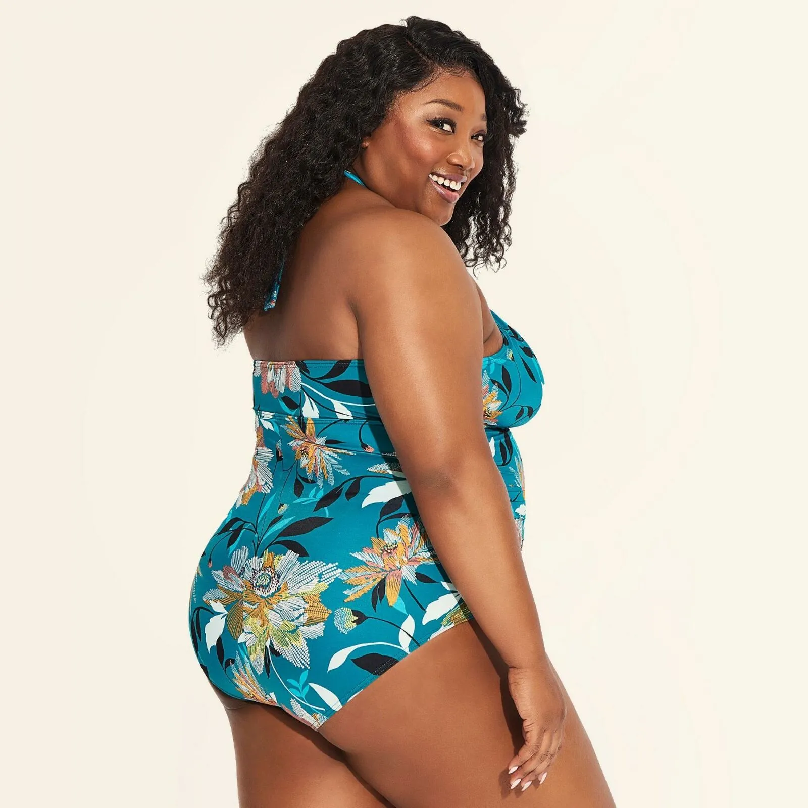 Dreamsuit Women's Plus Size Slimming Control High Neck One Piece Swimsuit