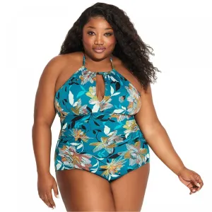 Dreamsuit Women's Plus Size Slimming Control High Neck One Piece Swimsuit