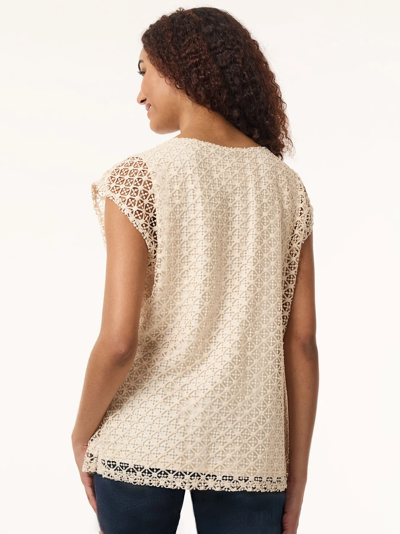 Drop Shoulder Top, Lafayette Lace