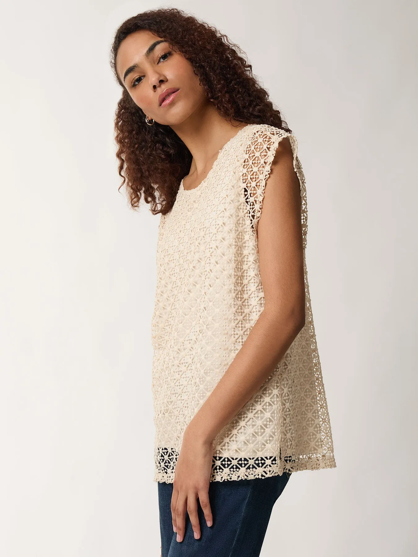 Drop Shoulder Top, Lafayette Lace