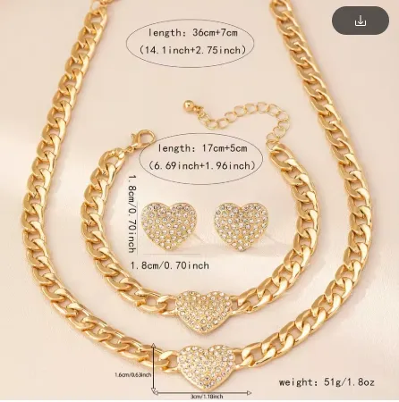 DS028-XL7327E - Crystal Pave Heart Earrings