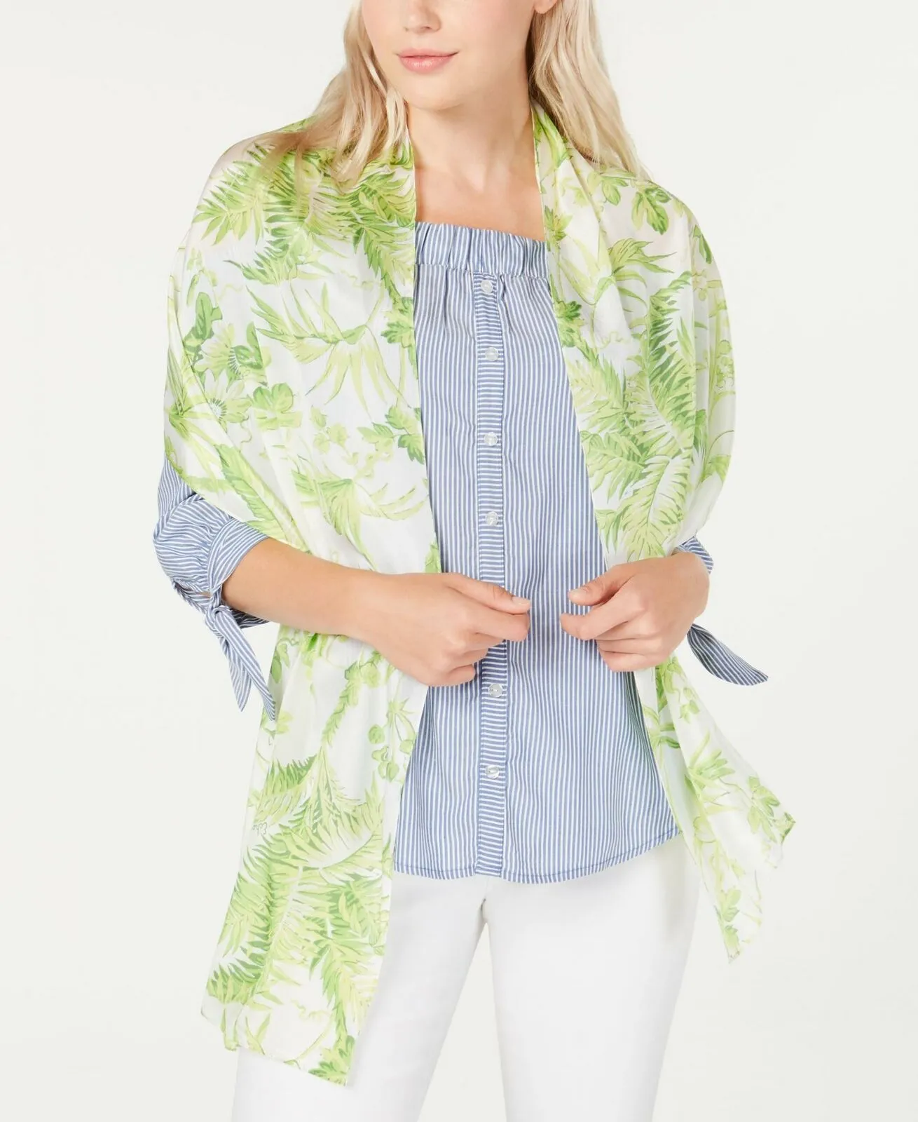 Echo Women's Tropical Toile Silk Oblong Scarf