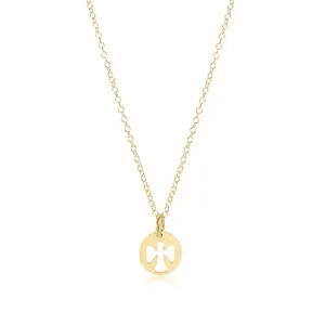 egirl 14" Necklace Gold - Guardian Angel Small Gold Disc
