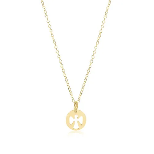 egirl 14" Necklace Gold - Guardian Angel Small Gold Disc