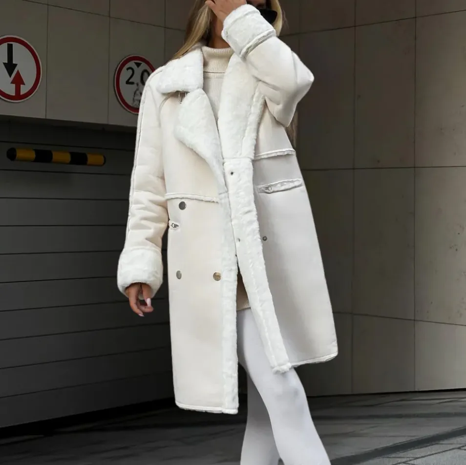 Elegant Aitana Women's Long Plush Jacket