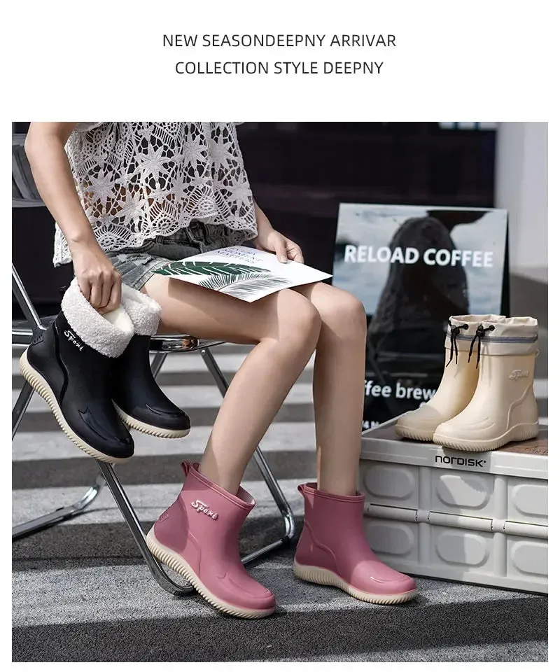 ElegantGuard Women's Waterproof Ankle Boots