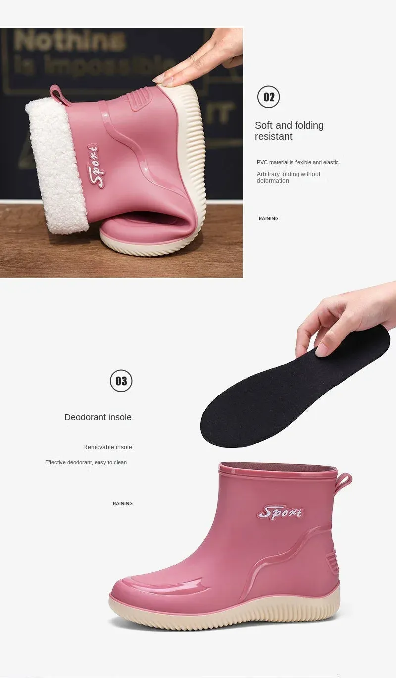 ElegantGuard Women's Waterproof Ankle Boots