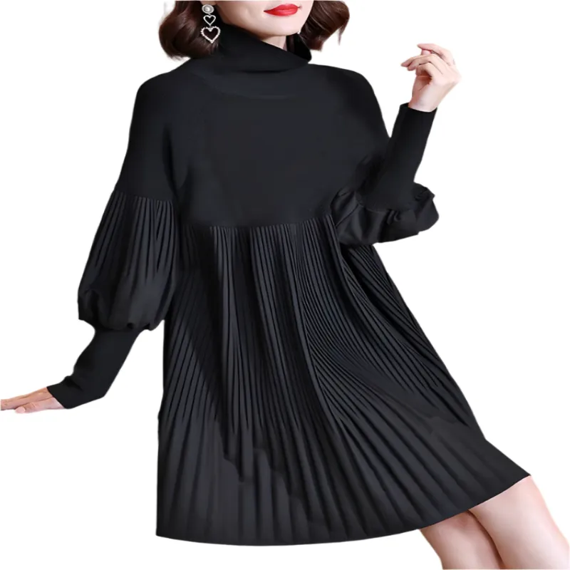 Eliana – Soft Knit Women’s Lantern Dress