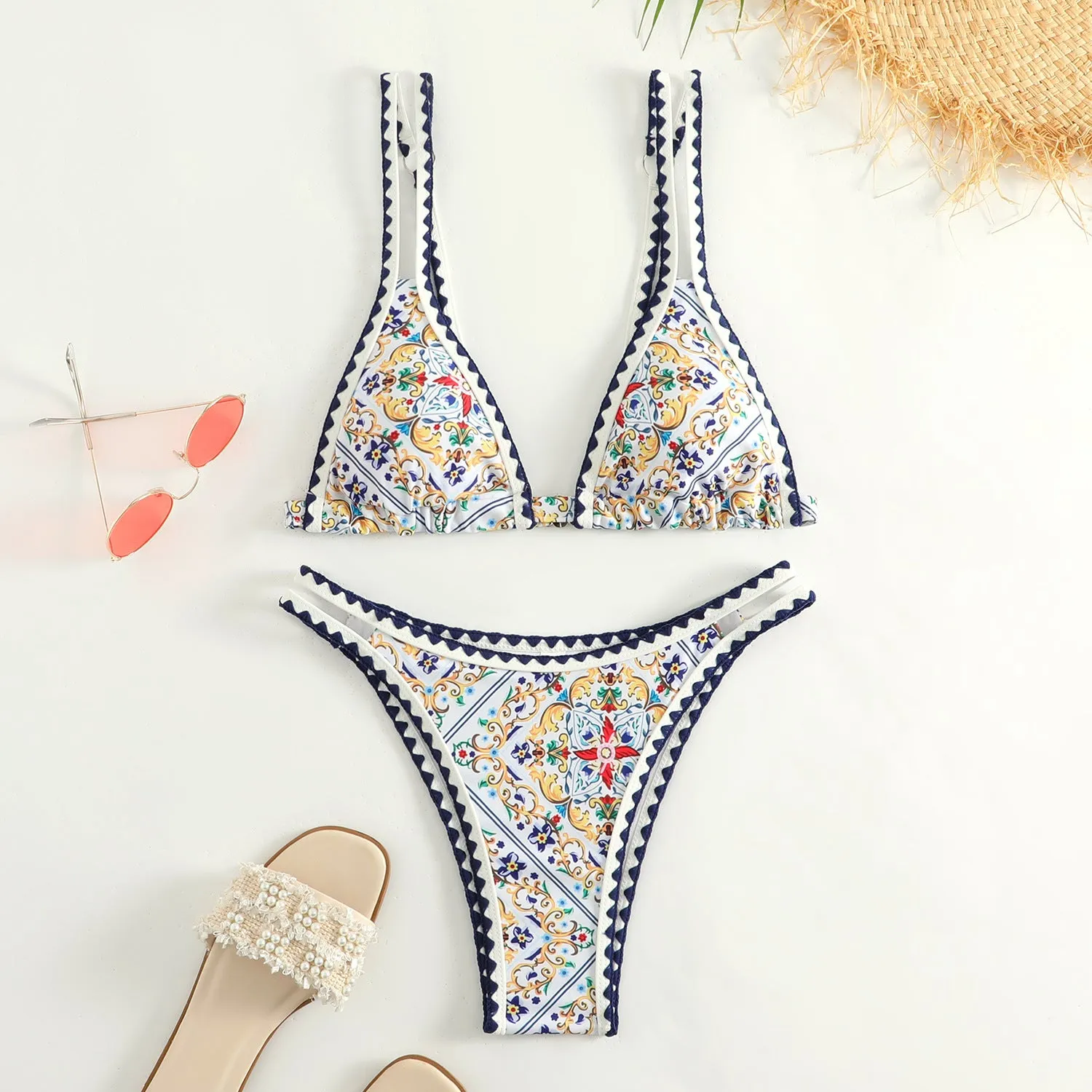 Ella || Bikini Women's Printed Split Swimsuit