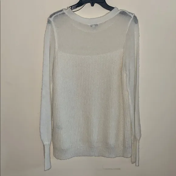 Ella moss Sheer Wool Blend knit Sweater