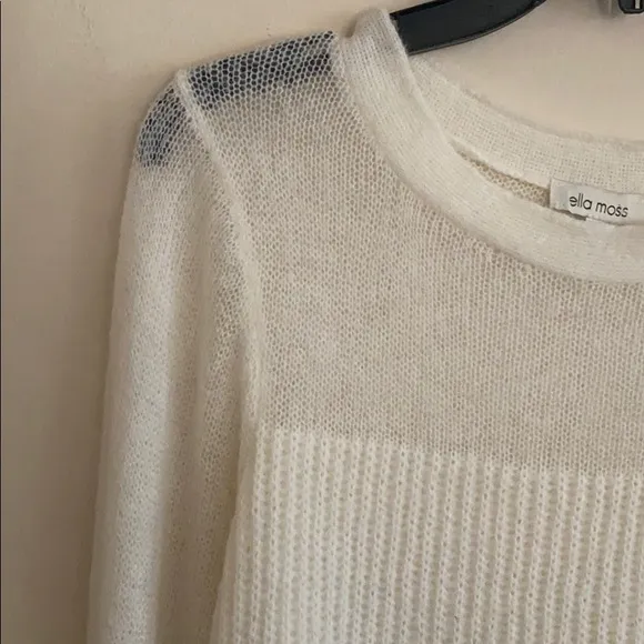 Ella moss Sheer Wool Blend knit Sweater
