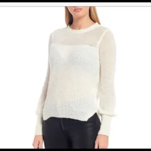 Ella moss Sheer Wool Blend knit Sweater
