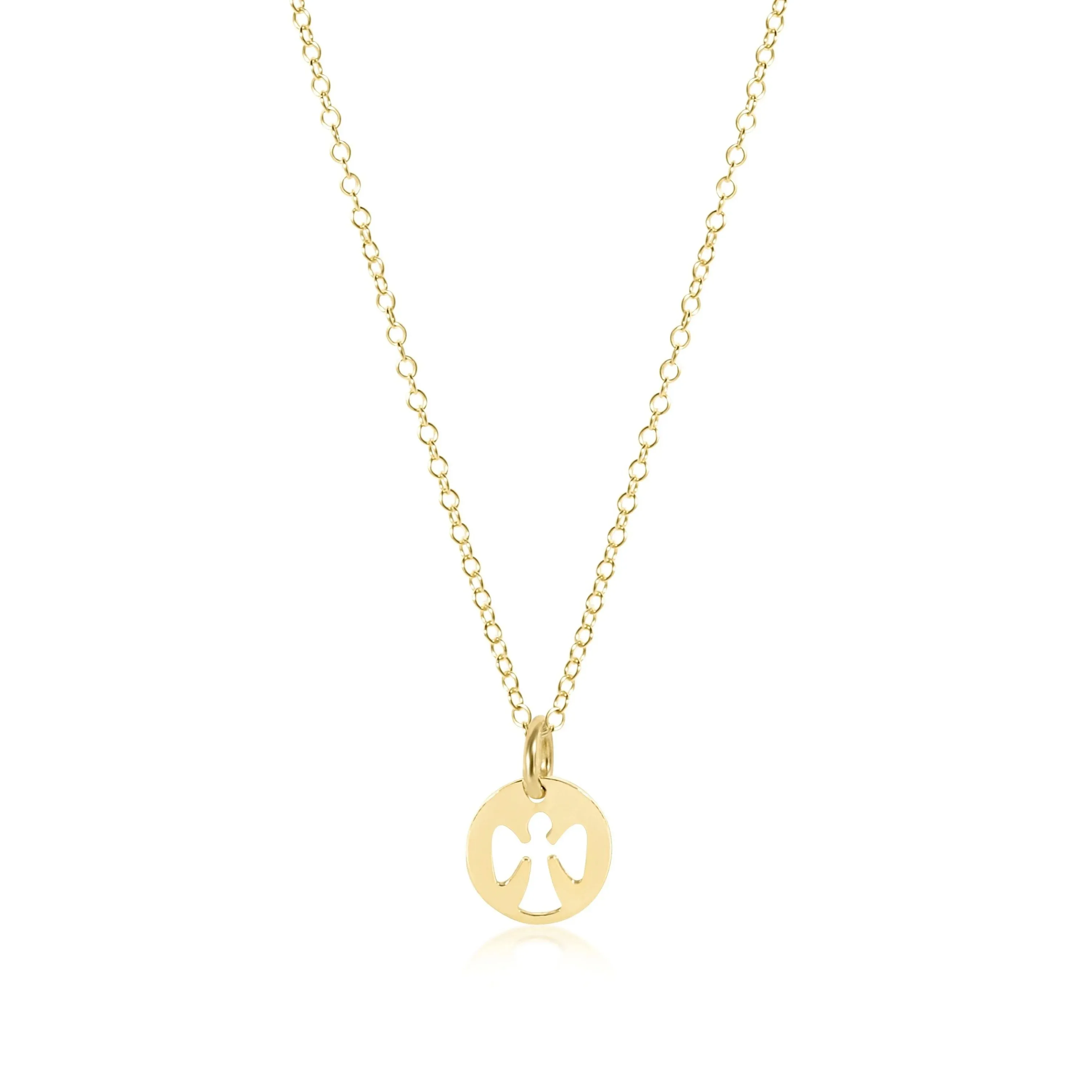 enewton - egirl | 14" Necklace Gold - Guardian Angel Small Gold Disc