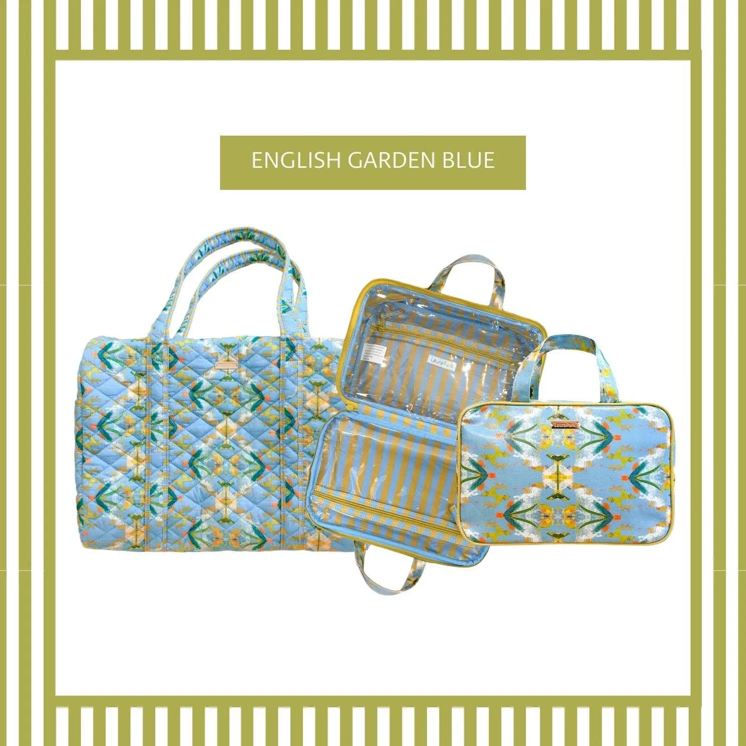 English Garden Blue Travel Duffle Bag: One Size